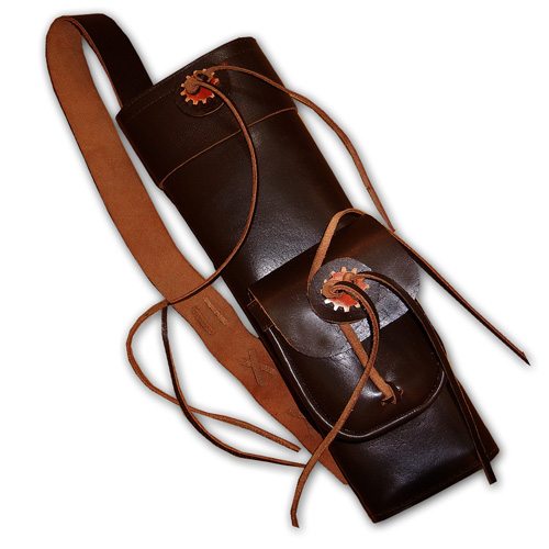 LEATHER ARCHERY BACK QUIVER